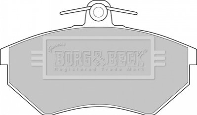 - Тормозные колодки для дисков BORG & BECK BBP1406 (фото 1)