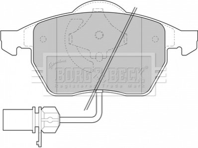 - Тормозные колодки для дисков BORG & BECK BBP1447