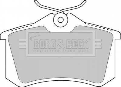 Тормозные колодки дисковые BORG & BECK BBP1512