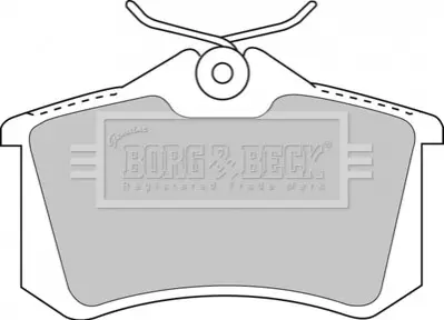 Колодки гальмівні (задні) VW Caddy III 04-/Peugeot 308 07-/Citroen C4 04 BORG & BECK BBP1512 Купити в Україні