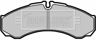 - Тормозные колодки для дисков BORG & BECK BBP1554 (фото 1)