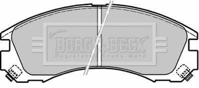 - Тормозные колодки для дисков BORG & BECK BBP1565 (фото 1)