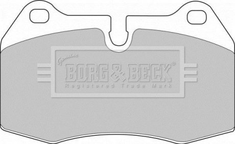 Тормозные колодки дисковые BORG & BECK BBP1596 (фото 1)