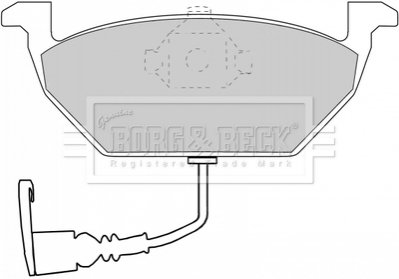 - Гальмівні колодки до дисків BORG & BECK BBP1617