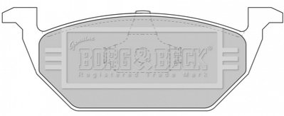 - Тормозные колодки для дисков BORG & BECK BBP1618 (фото 1)