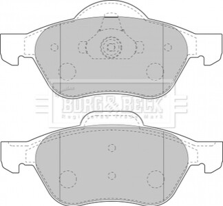 Гальмівні колодки BORG & BECK BBP1806