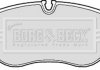 Комплект тормозных колодок, дисковый тормоз BORG & BECK BBP1974 (фото 1)