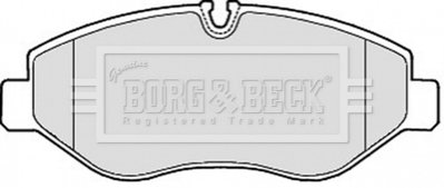 Комплект тормозных колодок, дисковый тормоз BORG & BECK BBP1974 (фото 1)