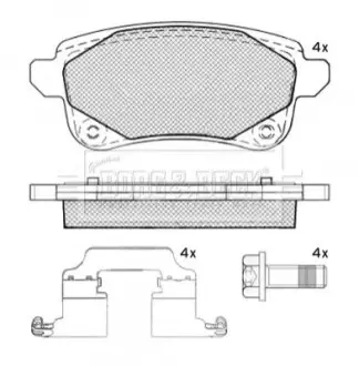 Колодки гальмівні (задні) Renault Megane IV/Scenic IV/Grand Scenic IV/Espace/Talisman 16 BORG & BECK BBP2539 Купити в Україні