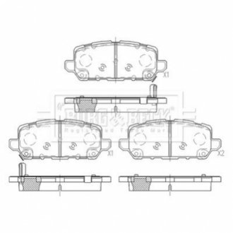 Тормозные колодки дисковые BORG & BECK BBP2607 (фото 1)