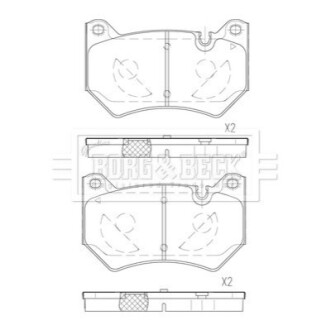 Тормозные колодки дисковые BORG & BECK BBP2825