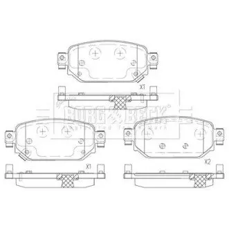 Колодки гальмівні (задні) Mazda CX-3 1.8/2.0 18 BORG & BECK BBP2830 Купити в Україні
