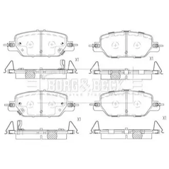 Тормозные колодки дисковые BORG & BECK BBP2834 Купить в Украине
