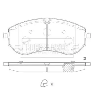 Колодки гальмівні (передні) VW Crafter 2.0 TDI 16 BORG & BECK BBP2837 Купити в Україні