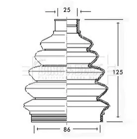 Пильник привiдного валу к-т BORG & BECK BCB2302 Купити в Україні
