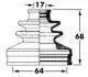 Фото Пильник ШРКШ (зовнішній) Nissan Qashqai/X-Trail 1.5/2.5 16V 01-(к-кт хомути і змазка)(17x64x68mm) BORG & BECK (BCB6035) зображення 2