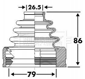 Пыльник приводного вала к-т BORG & BECK BCB6110 (фото 1)