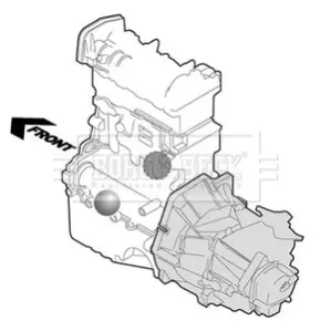 Подушка двигуна (R) BMW 3 (E46) 1.6-1.8/1.8-2.0d 01-07 BORG & BECK BEM3187 Купити в Україні