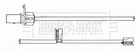 Датчик гальмівних колодок BORG & BECK BWL3139