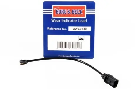 Датчик зносу гальмівних колодок (передніх/L) Audi Q5 08- (L=257mm) BORG & BECK BWL3140 Купити в Україні