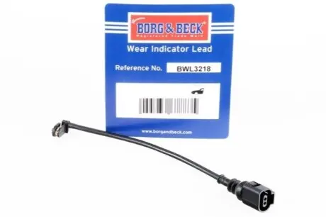 Фото Датчик зносу гальмівних колодок VW Crafter 2.0TDI 16- (L=220mm) BORG & BECK (BWL3218) зображення 1