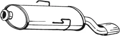 Глушник вихлопної системи задній CITROEN SAXO 1.1-1.6 02.96-04.04 BOSAL 135215