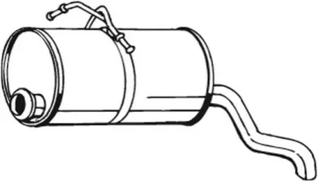 Глушник вихлопної системи задній CITROEN BERLINGO PEUGEOT PARTNER 1.1-1.9D 05.96-12.15 BOSAL 135225