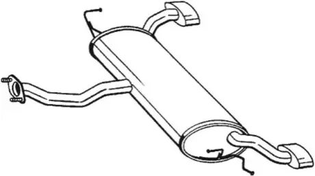Глушник вихлопної системи задній HYUNDAI TUCSON KIA SPORTAGE II 2.0D 08.04-12.10 BOSAL 165003