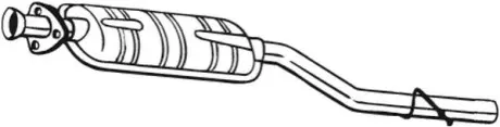 Глушник вихлопної системи середній MERCEDES C (W203), C T-MODEL (S203) 1.8/2.0 05.00-08.07 BOSAL 175023