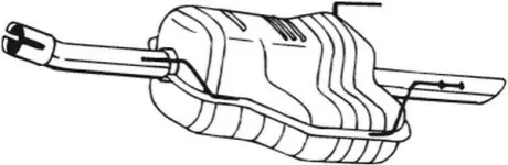 Глушник вихлопної системи задній OPEL ASTRA G 2.0D/2.2D 08.99-04.05 BOSAL 185167