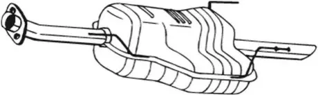 Глушник вихлопної системи задній OPEL ASTRA F CLASSIC, ASTRA G, ASTRA G CLASSIC 1.4/1.4LPG/1.6 01.98-07.09 BOSAL 185605