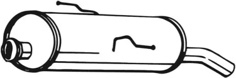 Глушник вихлопної системи задній PEUGEOT 206+ 1.1/1.4 01.09-08.13 BOSAL 190199