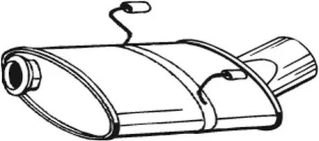 Глушник вихлопної системи задній PEUGEOT 406 2.0 03.97-12.04 BOSAL 190317