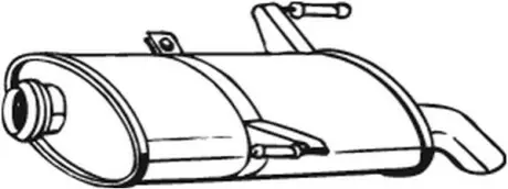 Глушник вихлопної системи задній PEUGEOT 206 1.6D/2.0D 07.02 BOSAL 190501