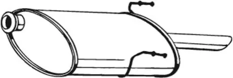 Глушник вихлопної системи задній PEUGEOT 406 2.0 10.96-10.04 BOSAL 190861