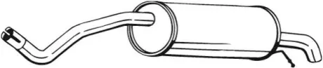 Глушник вихлопної системи задній SKODA ROOMSTER, ROOMSTER PRAKTIK 1.2/1.6 09.06-05.15 BOSAL 220011
