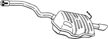 Глушник вихлопної системи задній SKODA OCTAVIA II 1.2-1.6LPG 06.04-06.13 BOSAL 220453