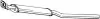Глушник вихлопної системи середній TOYOTA AVENSIS 1.6/1.8/2.0 09.97-10.00 BOSAL (228625) зображення 1