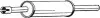 Глушник вихлопної системи середній VW GOLF II, JETTA II, PASSAT B3/B4 1.6D/1.8 08.83-07.93 BOSAL (233309) зображення 1