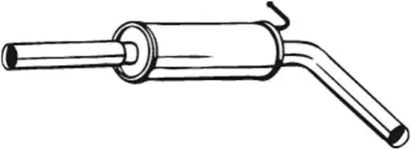 Глушник вихлопної системи середній SEAT IBIZA IV, IBIZA IV SC, IBIZA IV ST SKODA FABIA III, FABIA III PRAKTIK VW POLO V 1.2 01.14-12.22 BOSAL 233783