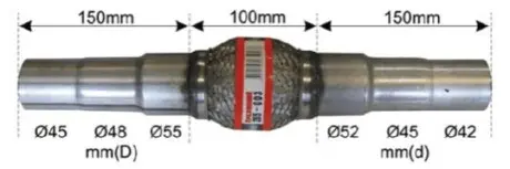 Гофра, система выпуска BOSAL 265003