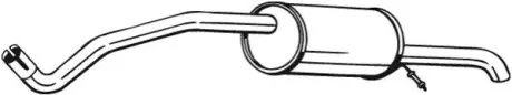 Глушник вихлопної системи задній SKODA ROOMSTER, ROOMSTER PRAKTIK 1.2 05.06-05.15 BOSAL 278617