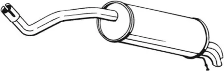 Глушник вихлопної системи задній SKODA ROOMSTER, ROOMSTER PRAKTIK 1.4D/1.6D 07.06-05.15 BOSAL 278717