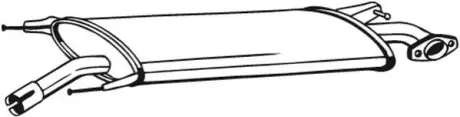 Глушник вихлопної системи середній TOYOTA RAV 4 III 2.2D 11.05-06.13 BOSAL 279-445