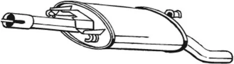 Глушник вихлопної системи задній VW GOLF II 1.8 08.88-07.91 BOSAL 279653