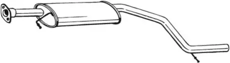 Глушник вихлопної системи середній FORD MONDEO III 1.8/2.0 10.00-03.07 BOSAL 281067