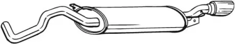 Глушник вихлопної системи задній AUDI TT 1.8 10.98-06.06 BOSAL 281505