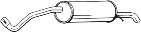 Глушник вихлопної системи задній SEAT IBIZA IV, IBIZA IV SC, IBIZA IV ST 1.6D/1.9D 03.08-05.15 BOSAL 281897