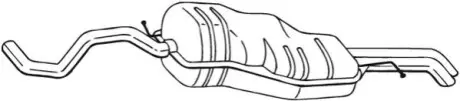 Глушник вихлопної системи задній SEAT TOLEDO II SKODA OCTAVIA I VW BORA, BORA I, GOLF IV 1.8-2.3 08.97-12.13 BOSAL 282131
