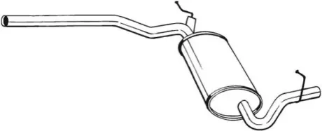 Глушник вихлопної системи середній AUDI A4 B6 1.9D 11.00-12.04 BOSAL 282363